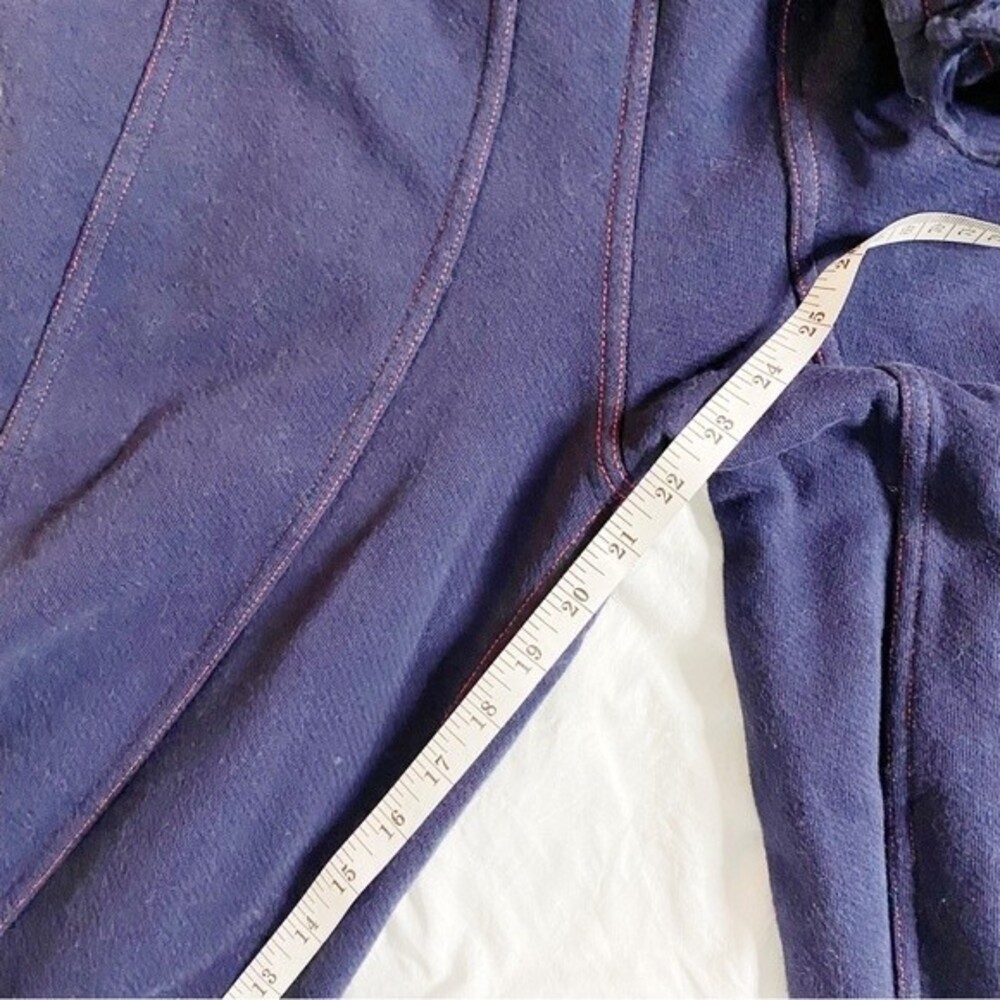 Anthropologie Saturday Sunday Muse Wide-Leg Navy Blue Terry Pants Size Small - Picture 12 of 12